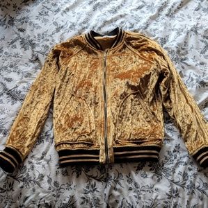 Jolt Velvet Bomber Jacket